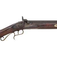 Half-Stock Percussion Rifle Retailer Marked by J.H. Mann of Syracuse, NY