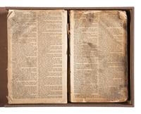 [CIVIL WAR]. Soldier's Bible recovered by Sgt. W. F. Calhoun in front of Marie's Heights during the Battle of Fredericksburg, VA, 1862.