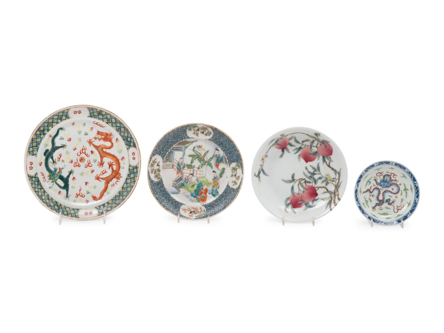 Four Chinese Porcelain Plates
