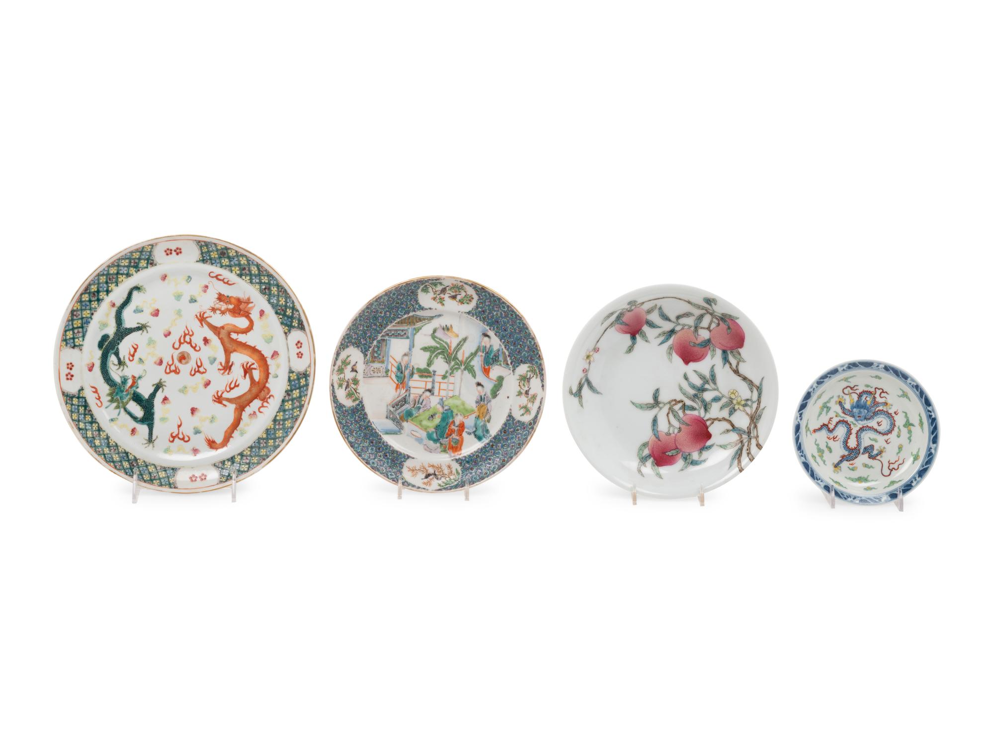 Four Chinese Porcelain Plates