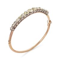ANTIQUE, DIAMOND BANGLE BRACELET