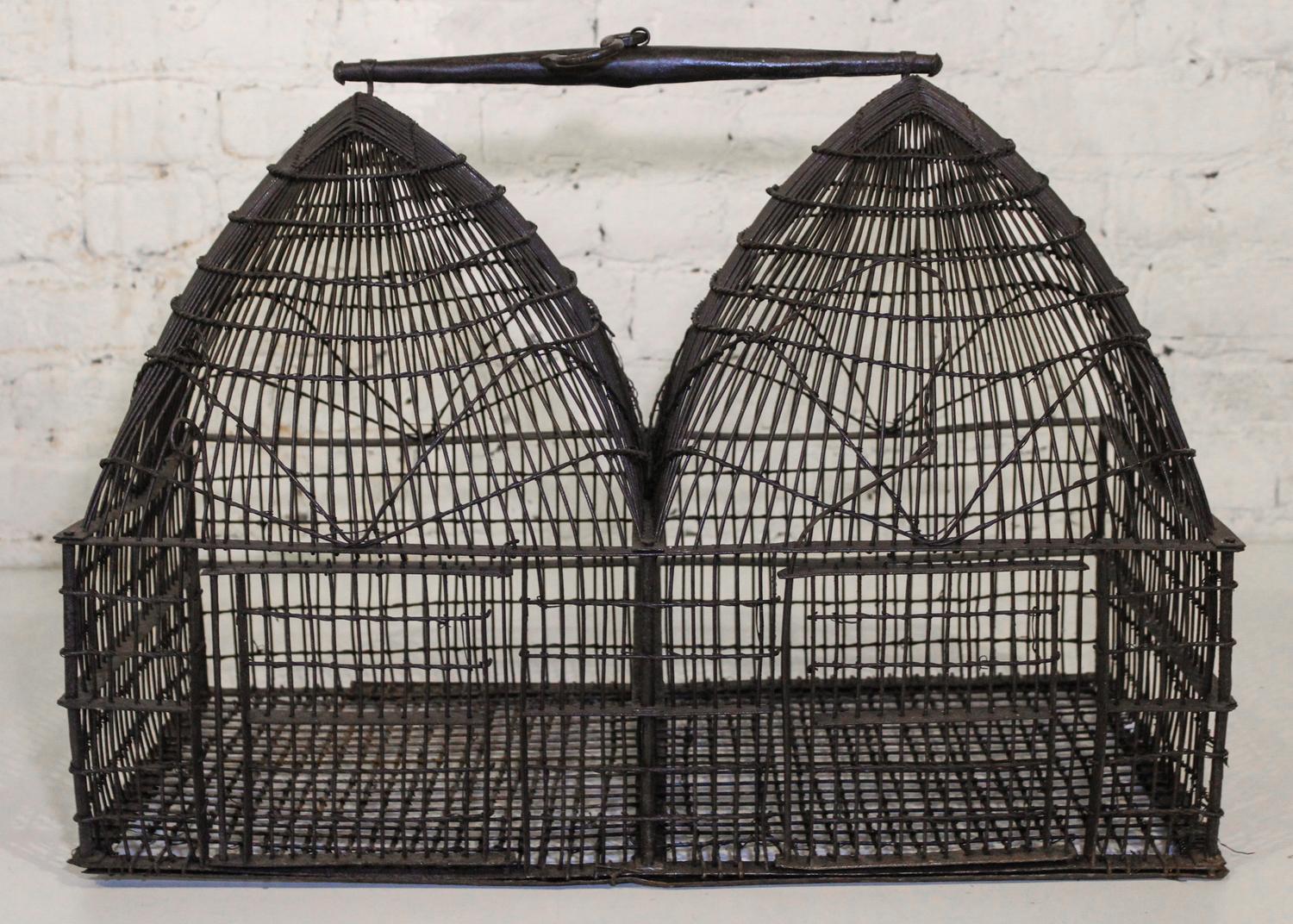 A Metal Bird Cage Height 17 1/2 inches.