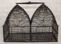A Metal Bird Cage Height 17 1/2 inches.