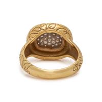 SEIDENGANG, YELLOW GOLD AND DIAMOND RING