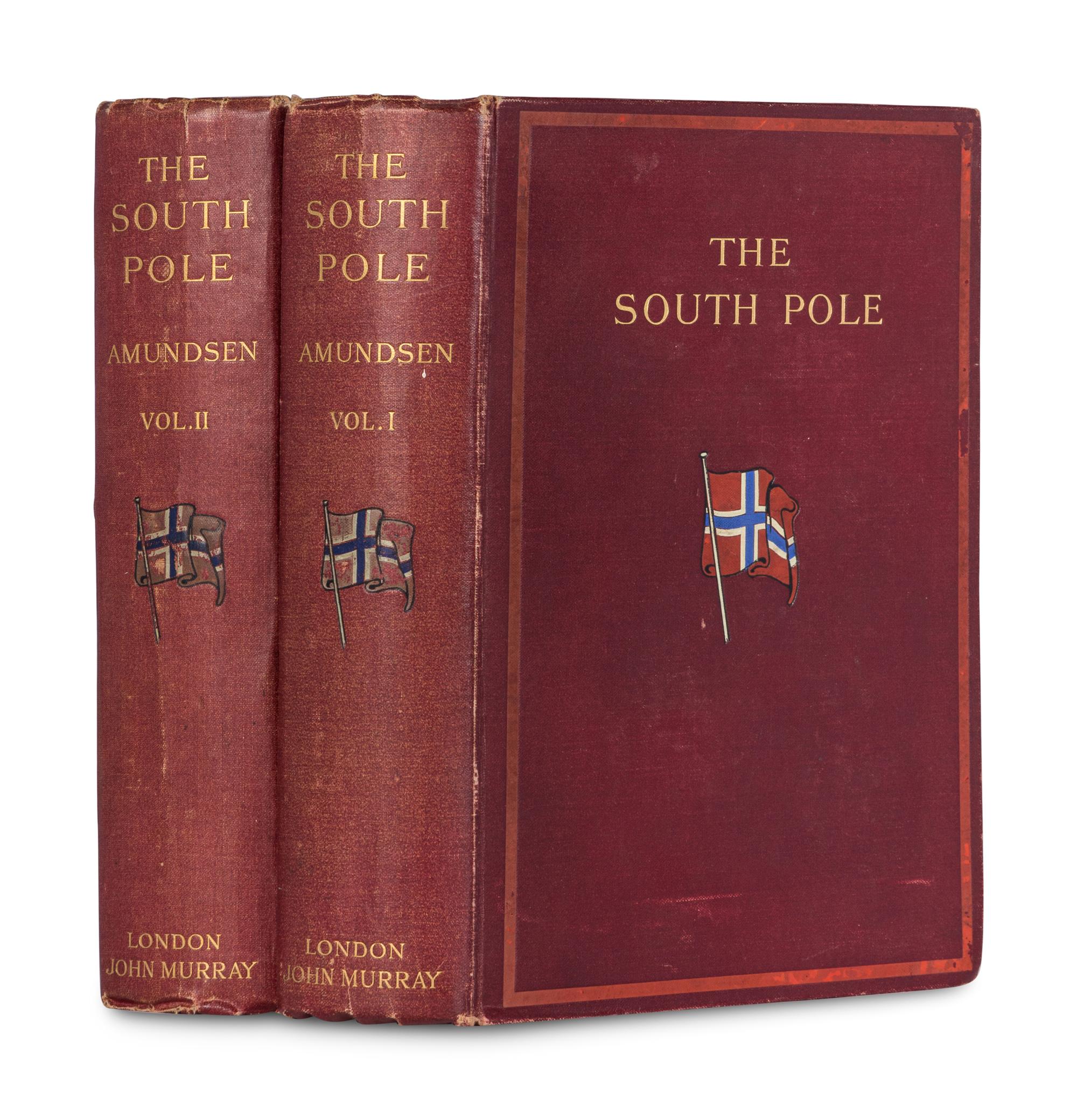AMUNDSEN, Roald (1872-1928). The South Pole. An Account of the Norwegian Antarctic Expedition in the "Fram," 1910-1912 . London: John Murray, 1912.