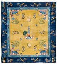 A Group of Four Chinese Wool Rugs Largest 8 feet 8 inches x 8 feet. — SECOND HALF 20TH CENTURY