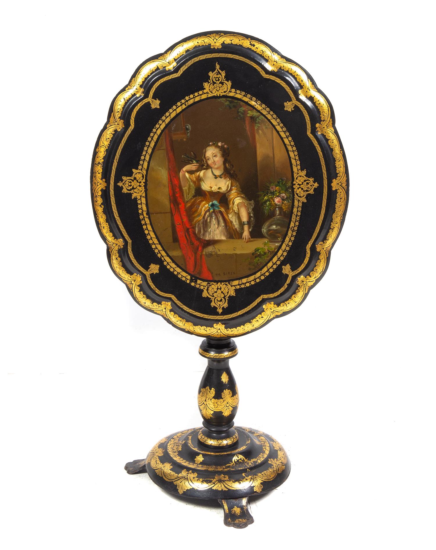 A Victorian Papier-Mache Tea Table