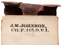 The New Testament . New York: American Bible Society, 1861. Identified to John W. Johnson, 115th Ohio, SS Sultana survivor.