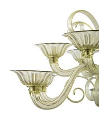 A Murano Glass Twelve-Light Chandelier