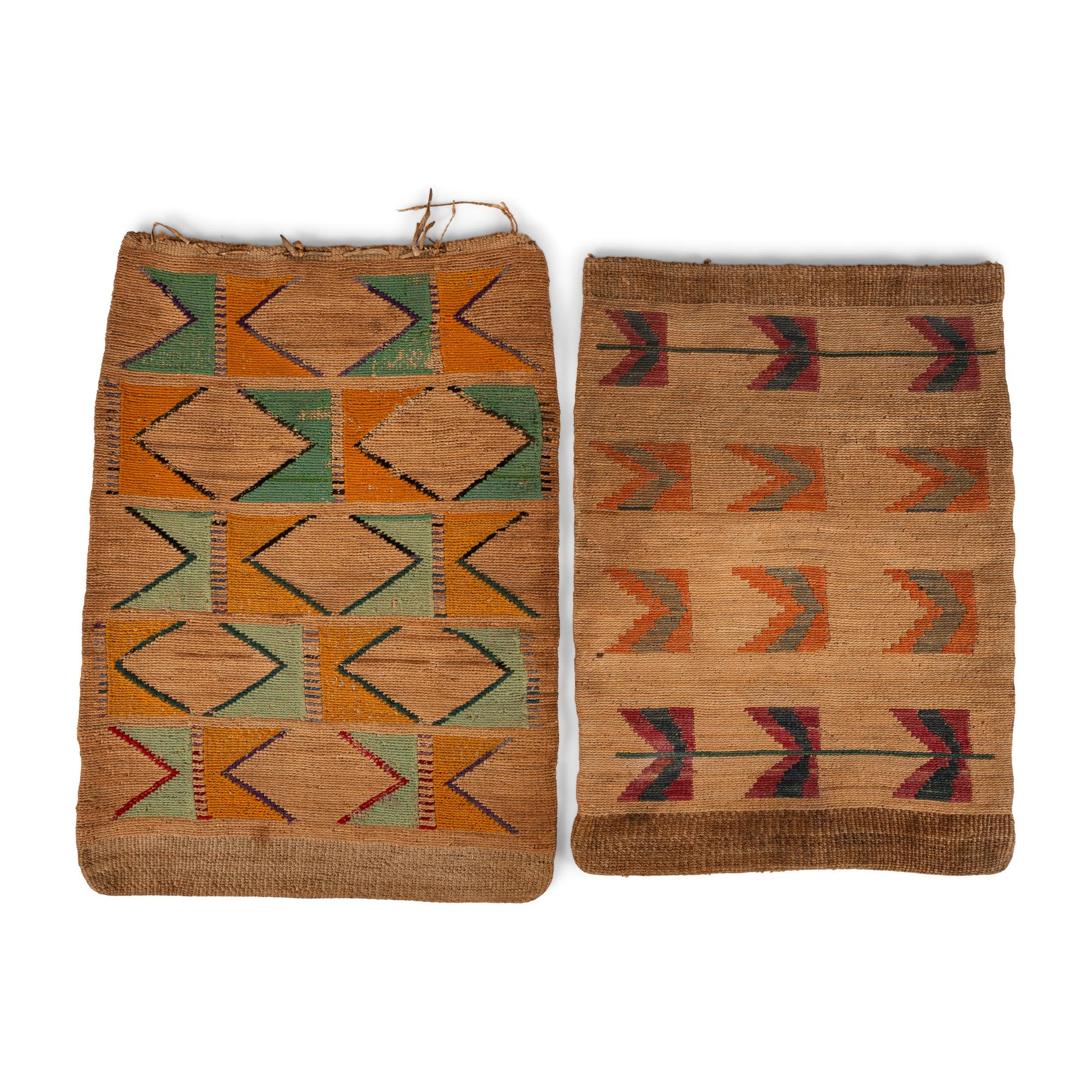 Pair of Nez Perce Corn Husk Flat Bags