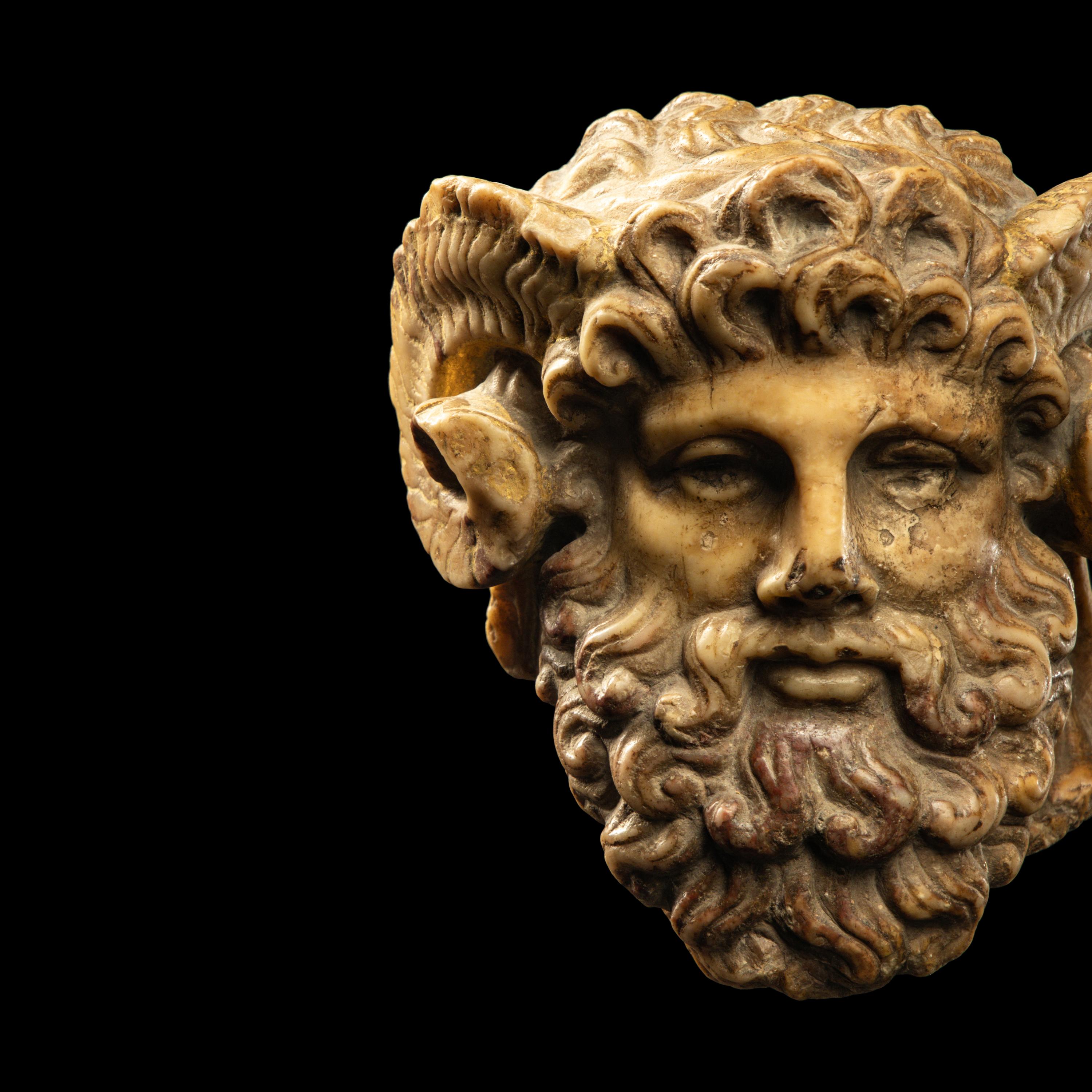 A Roman Giallo Antico Head of Zeus Ammon