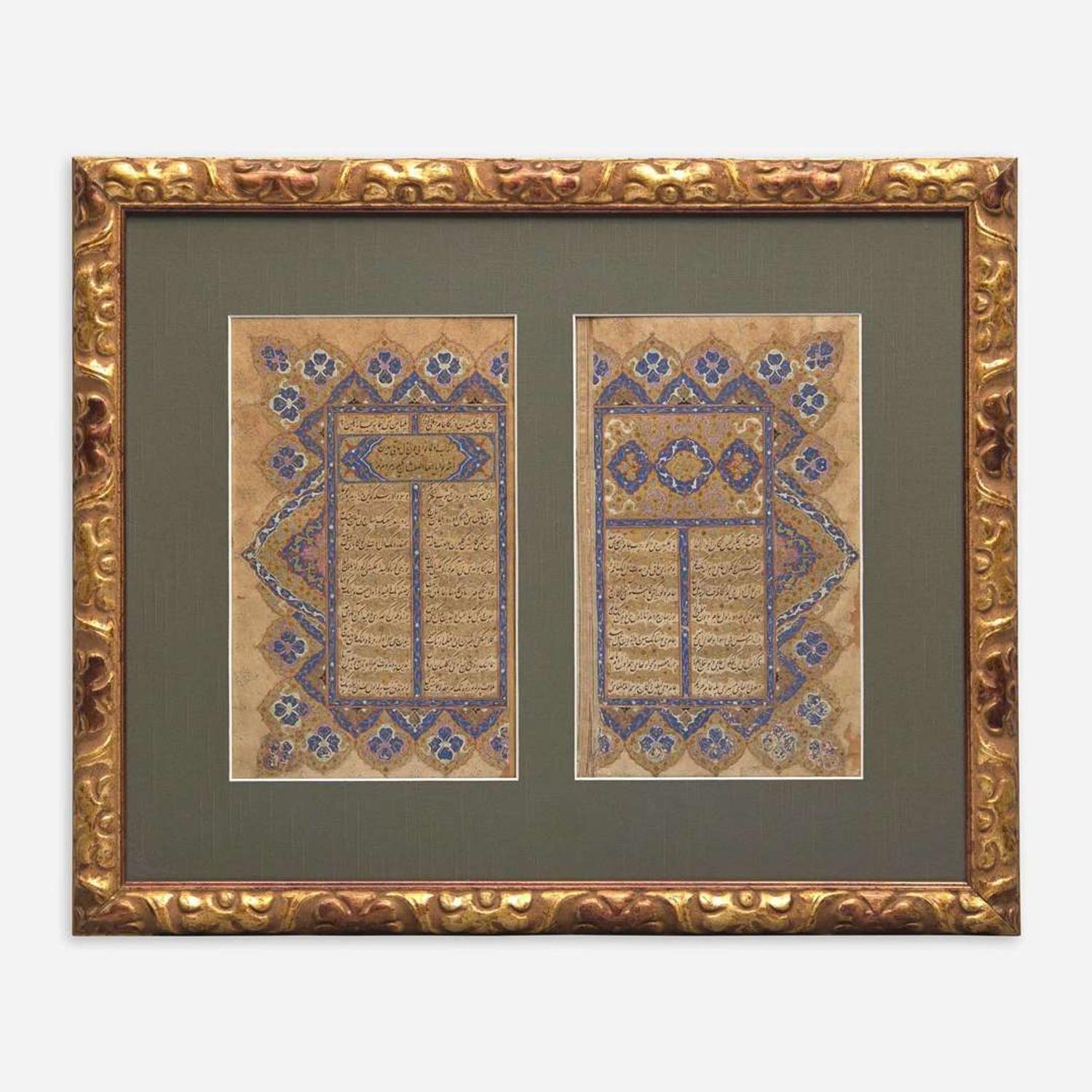 An associated pair of illuminated manuscript leaves 贝叶经两幅 或为一对 17th-19th century ???????