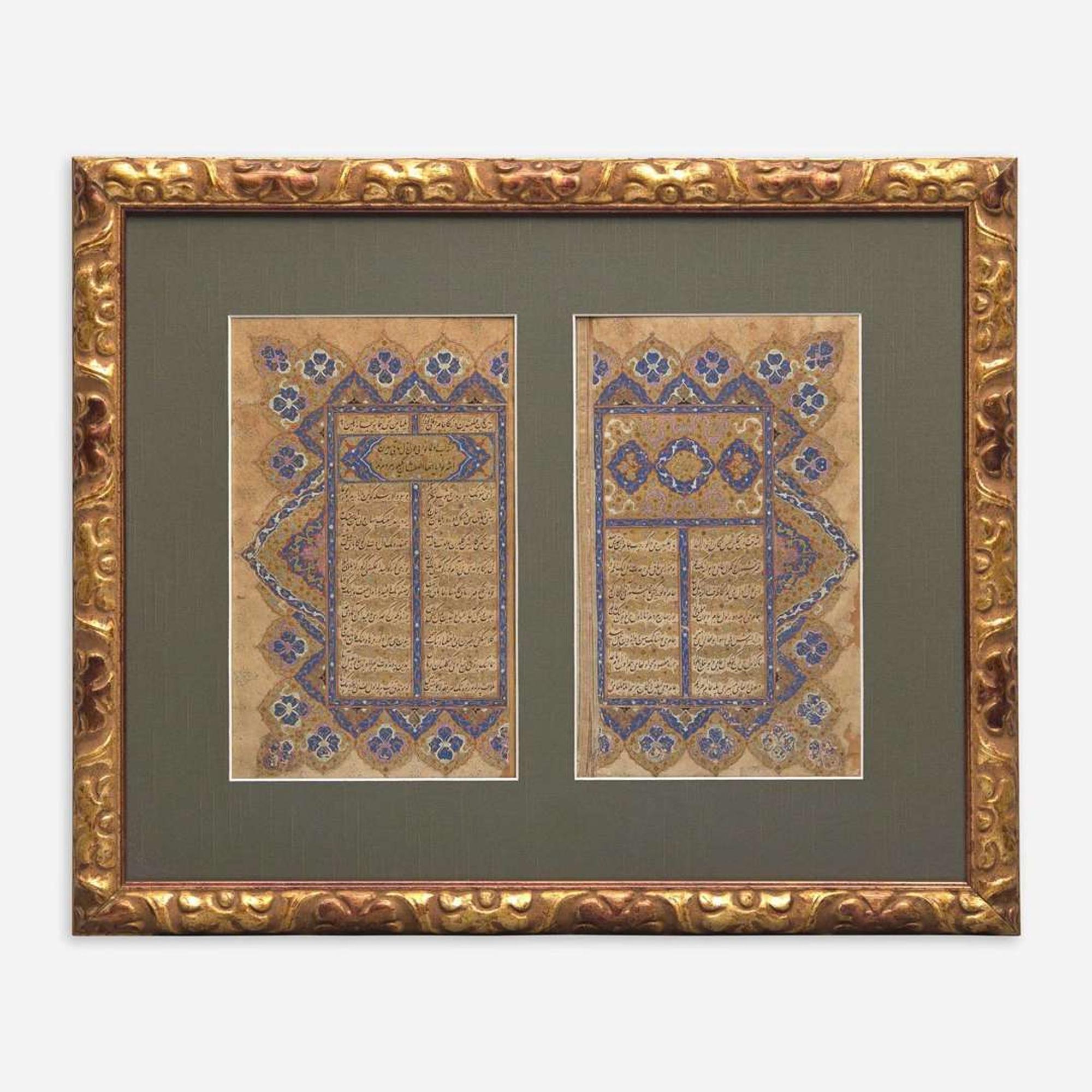 An associated pair of illuminated manuscript leaves 贝叶经两幅 或为一对 17th-19th century ???????