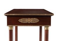 An Empire Style Gilt Bronze Mounted Mahogany Pedestal