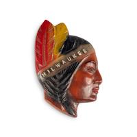 A Vintage Milwaukee Braves Chalkware Plaque