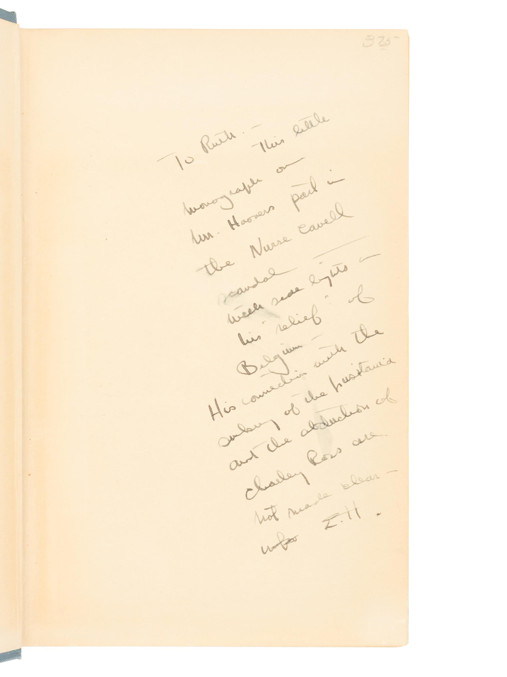 [HEMINGWAY, Ernest (1899-1961)]. HAMILL, John. The Stranger Career of Mr. Hoover Under Two Flags. New York: William Faro, Inc. 1931.