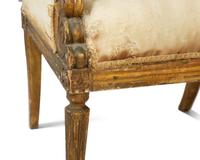 A Pair of Italian Giltwood Armchairs