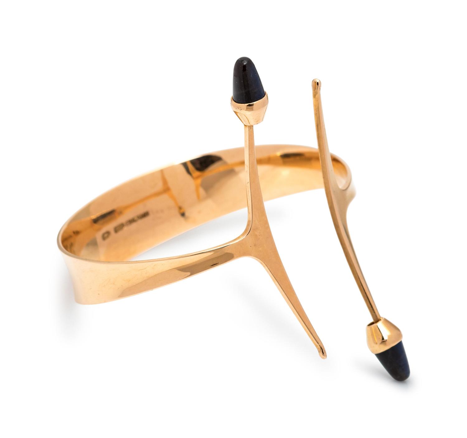 Elis Kauppi, Gold and Labradorite Cuff Bracelet