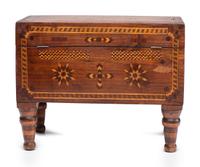 A Folk Art Marquetry Chest