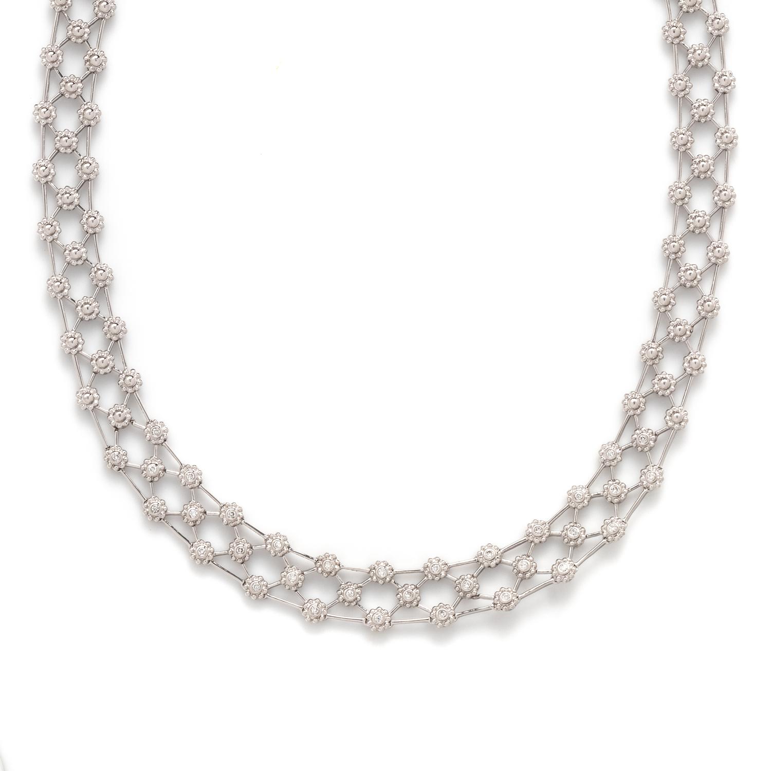 WHITE GOLD AND DIAMOND COLLAR NECKLACE