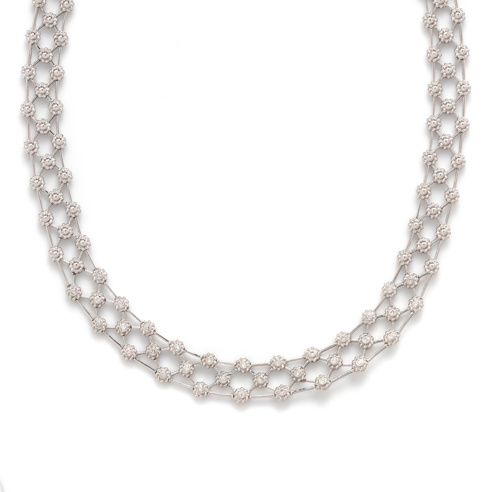 WHITE GOLD AND DIAMOND COLLAR NECKLACE
