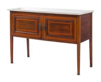 An Edwardian Style Marble-Top Cabinet