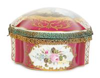 A Sèvres Style Porcelain Table Casket