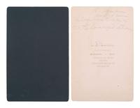 BARRY, David F. (1854-1934), photographer. Two cabinet cards of Lakota Chief John Grass. Bismarck, Dakota.