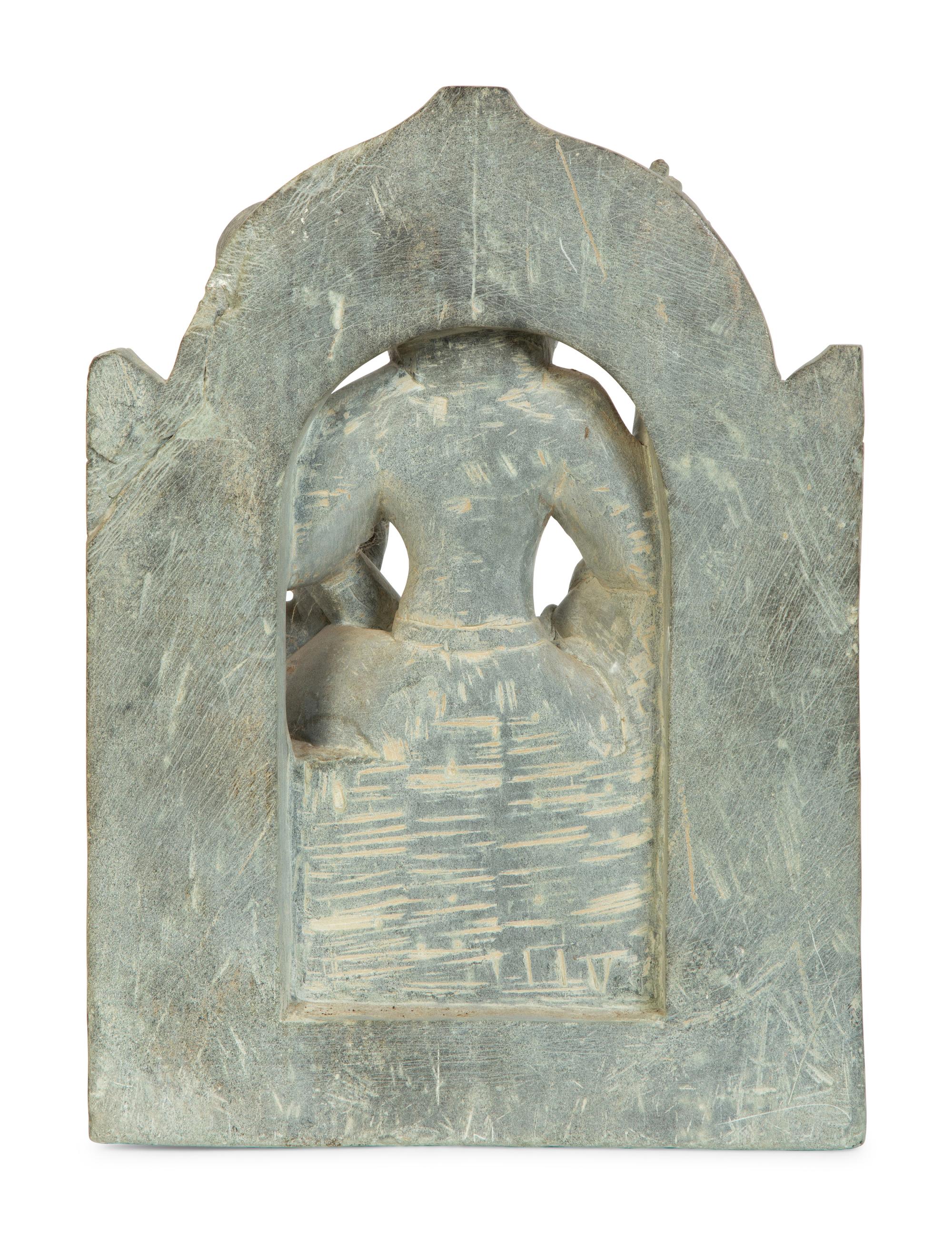 A Carved Stone Sculpture of Lord Narsinmha — 19th Century