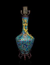 A Cloisonné Enamel Faceted Vase