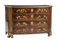 A Régence Kingwood and Tulipwood Commode