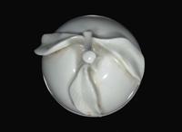 A Chinese blanc de Chine small fruit-form incense holder 德化窯果形小香盒