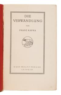 Kafka, Franz (1883-1924). Die Verwandlung . Leipzig: Kurt Wolff Verlag, 1915.