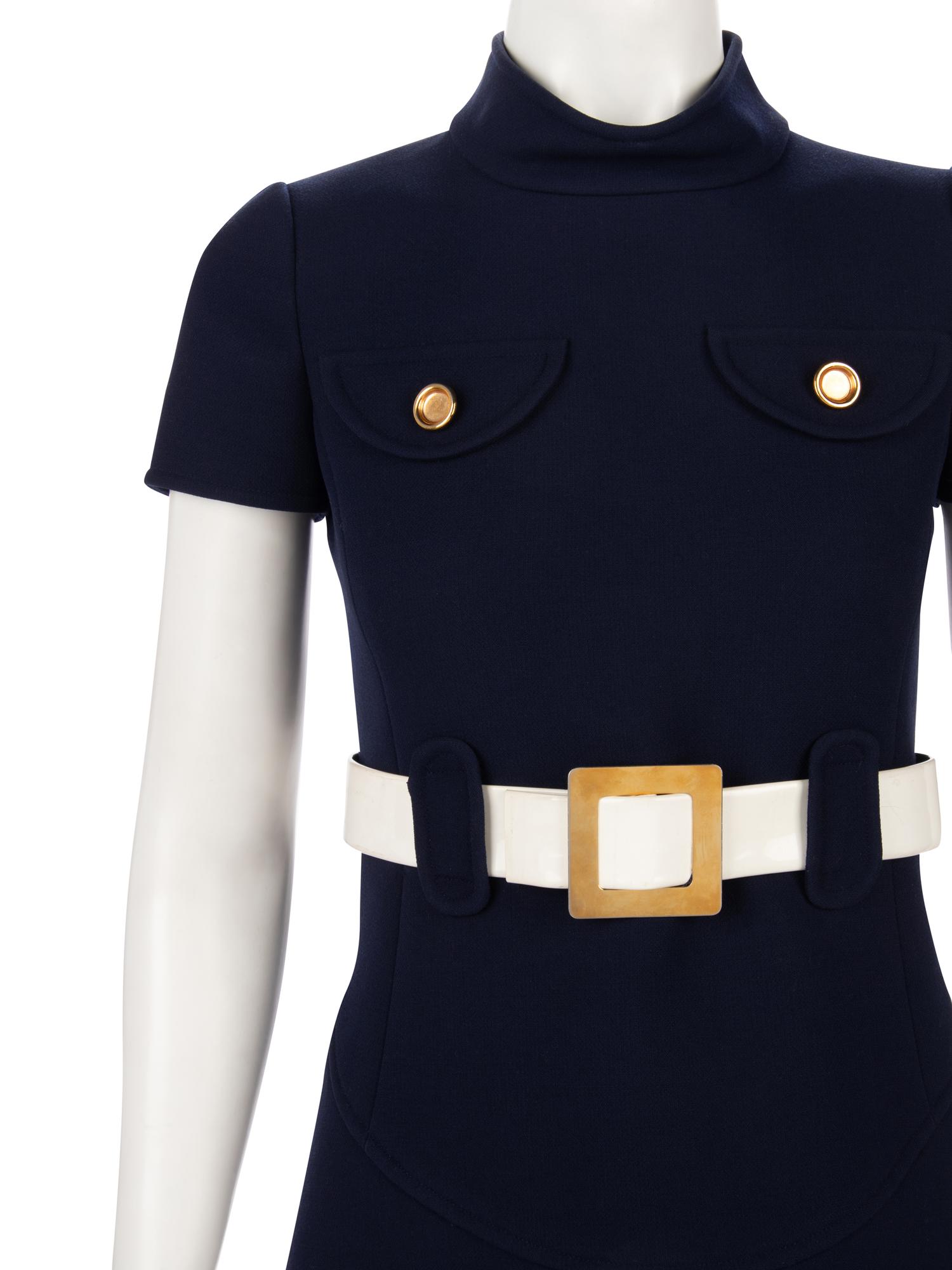 André Courrèges Belted Day Dress, 1960s