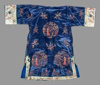 Two Chinese Embroidered Silk Lady's Robes