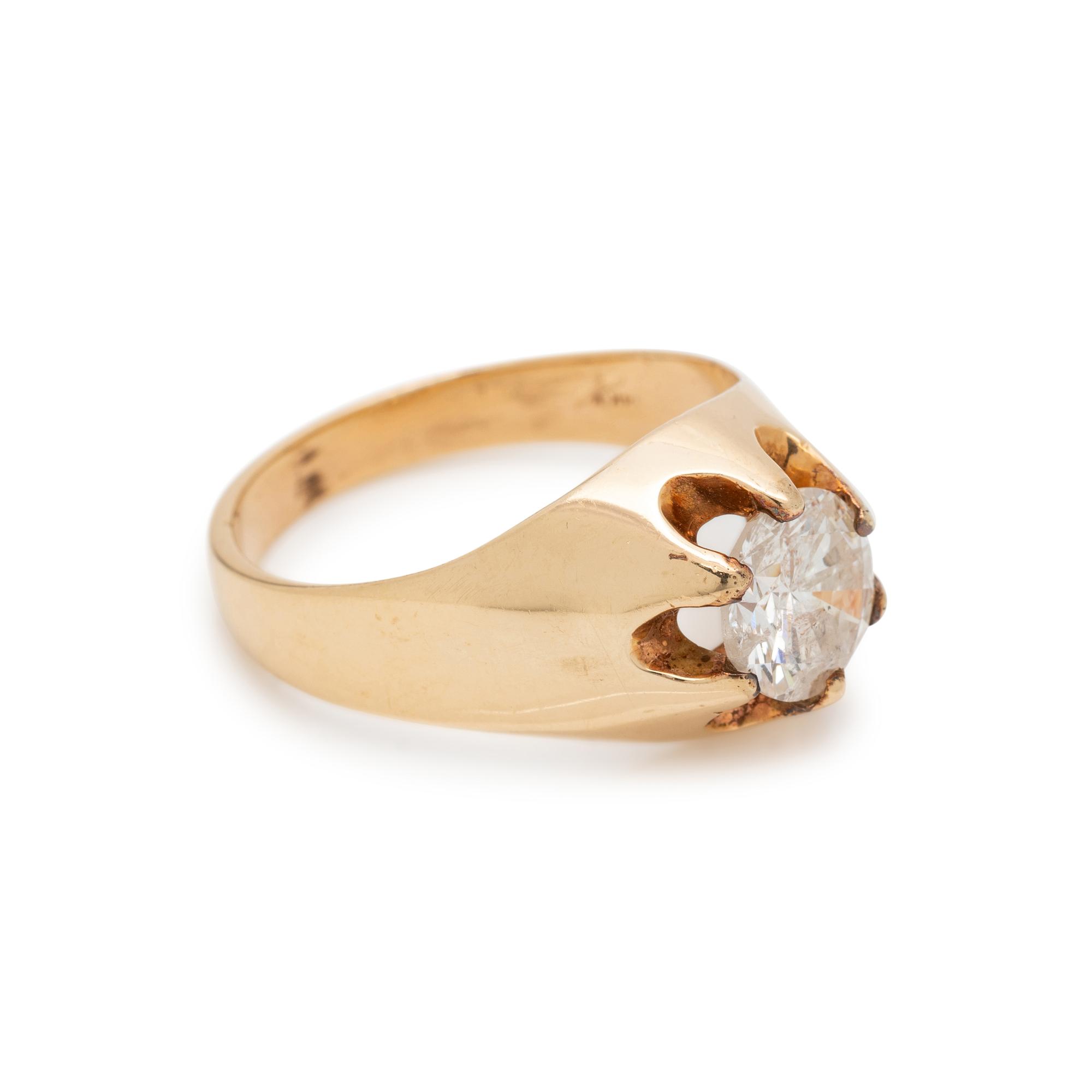 YELLOW GOLD AND CLARITY ENHANCED DIAMOND RING