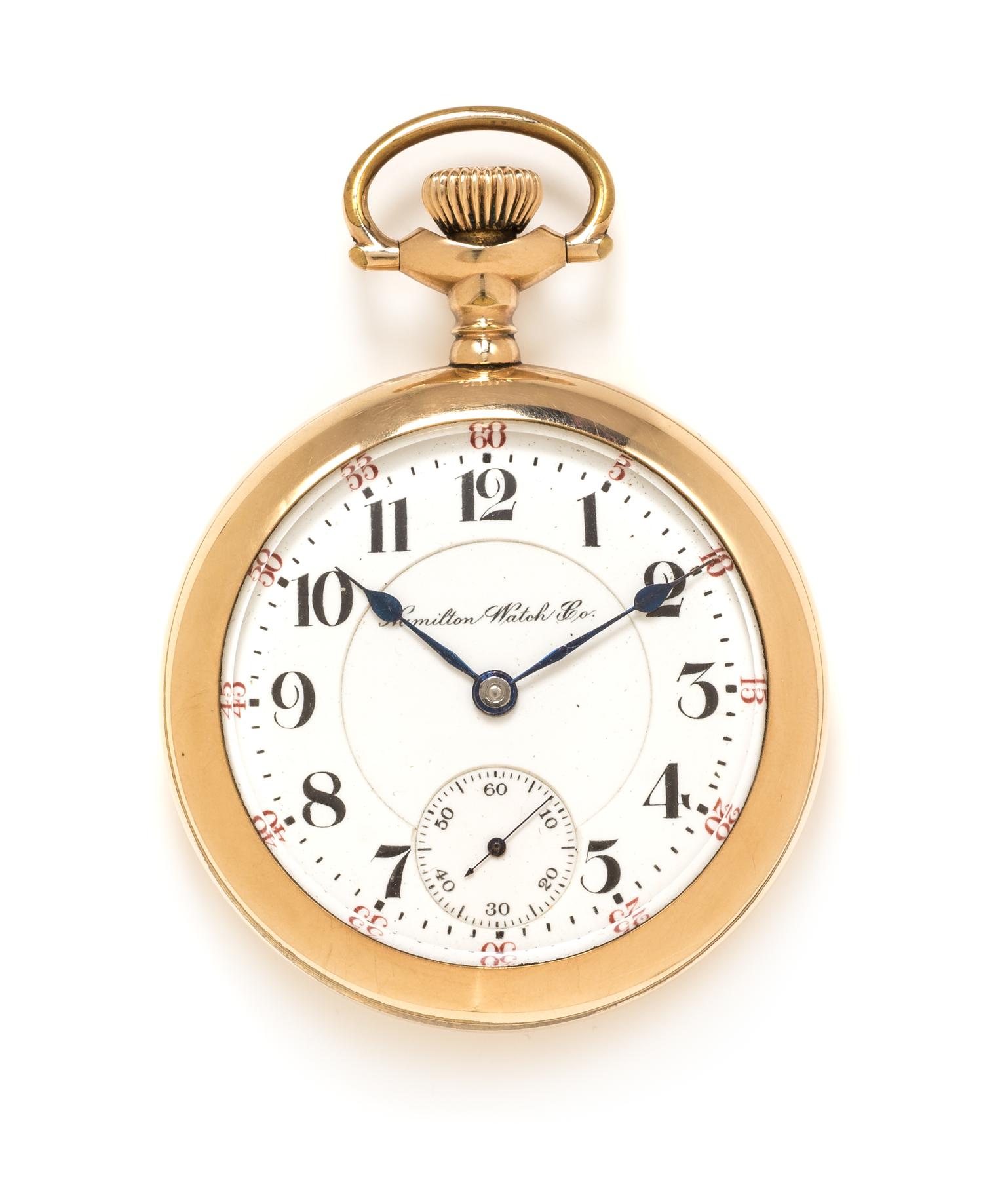 A Gold Filled Open Face Pocket Watch, Hamilton, Circa 1903, 76.30 dwts.
