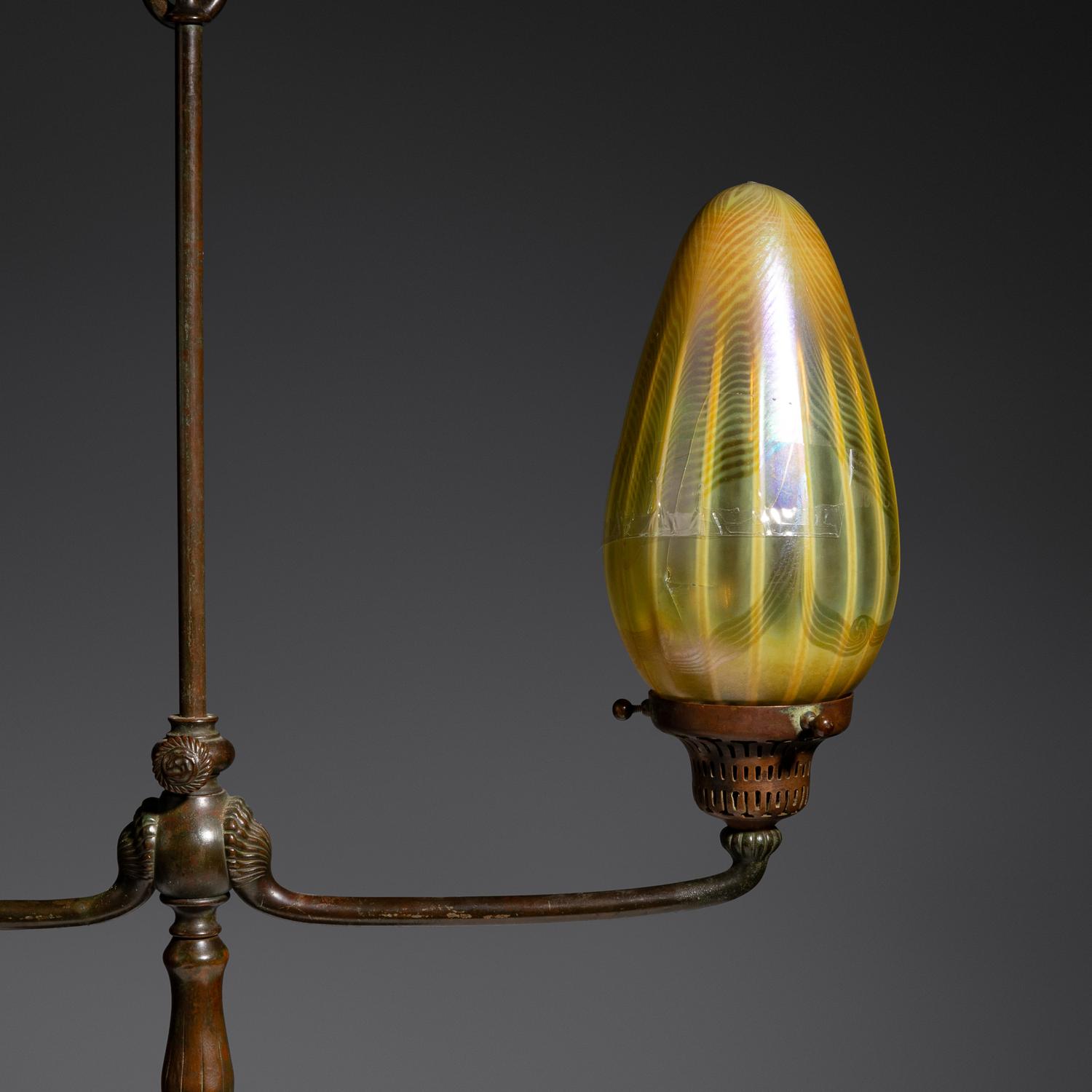 Two-Light Student Lamp Tiffany Studios, USA