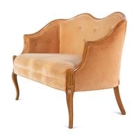 A Louis XV/XVI Transitional Style Maple Settee
