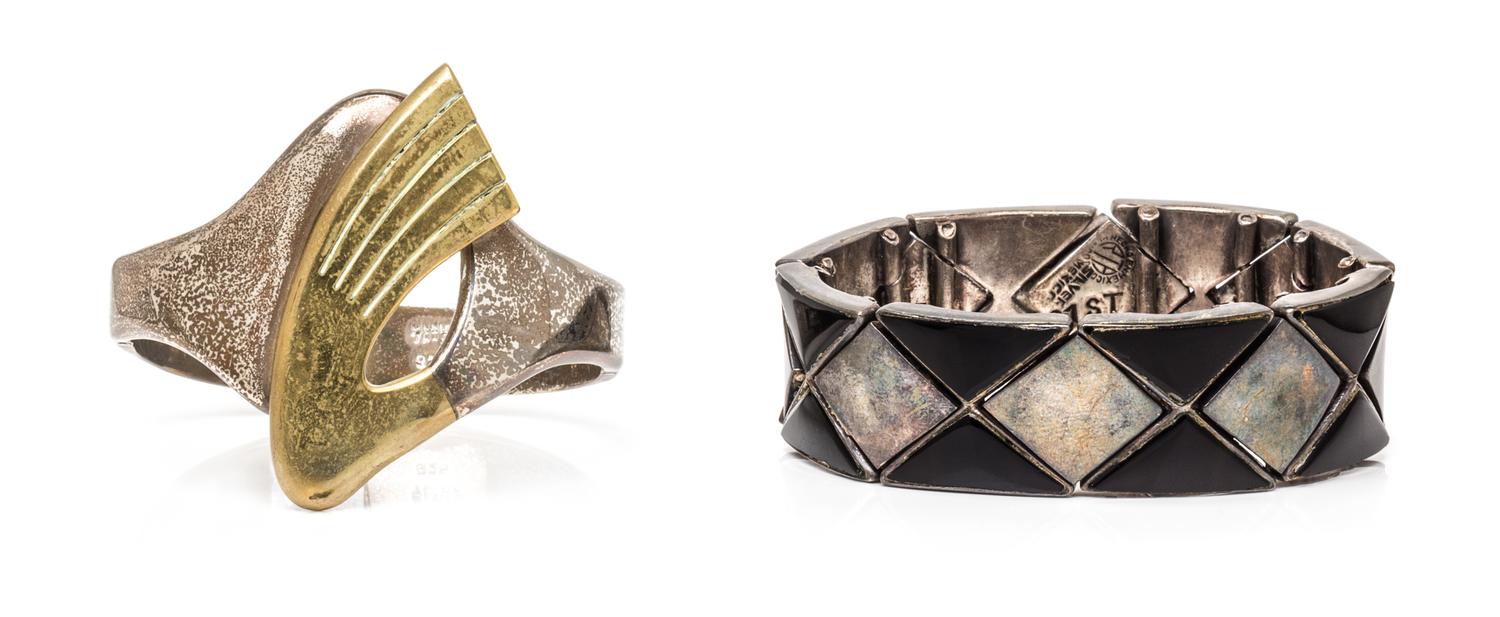 A Collection of Silver Bracelets, Mexico, 125.40 dwts.