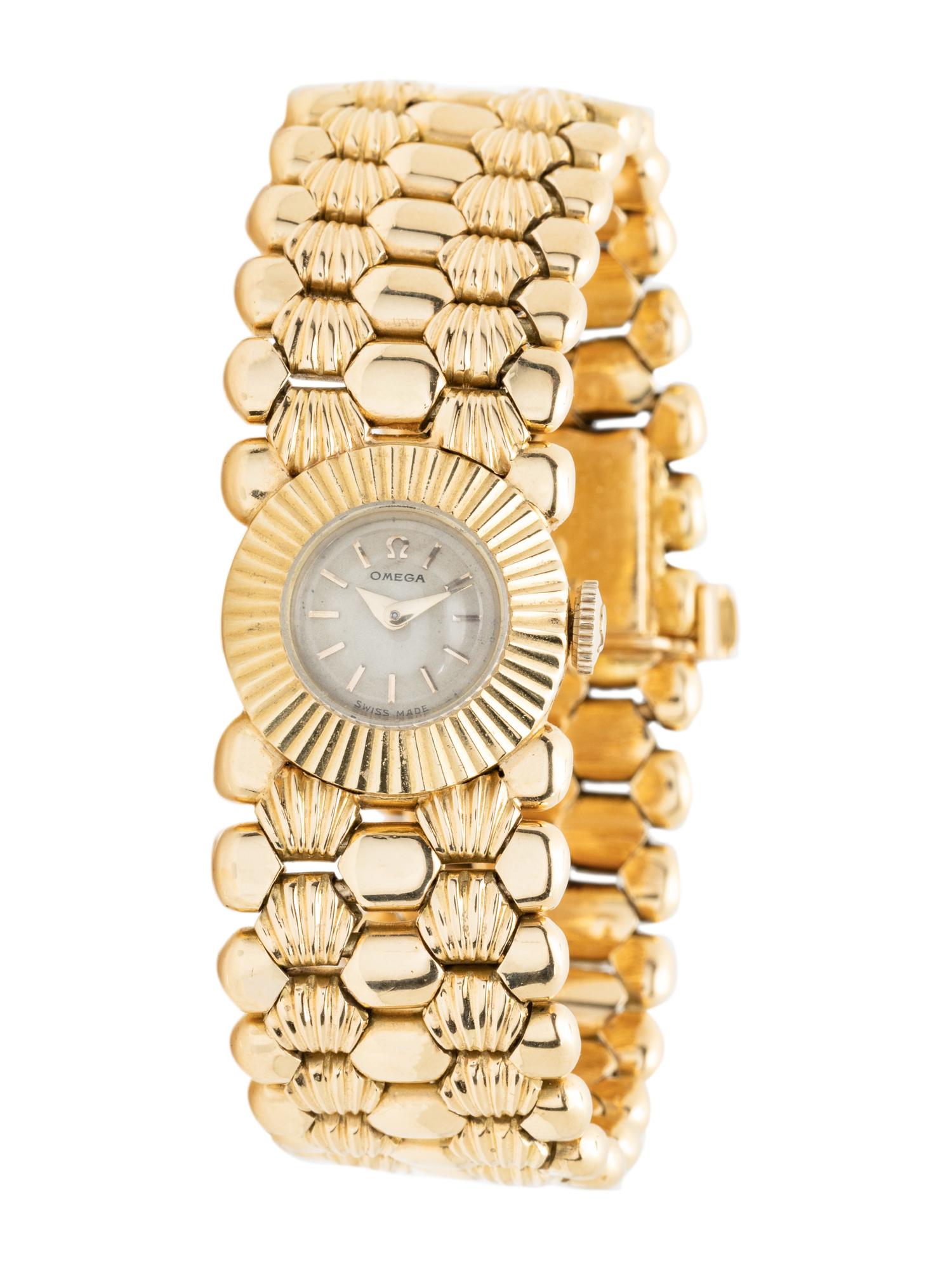 OMEGA, 18K YELLOW GOLD BRACELET WATCH