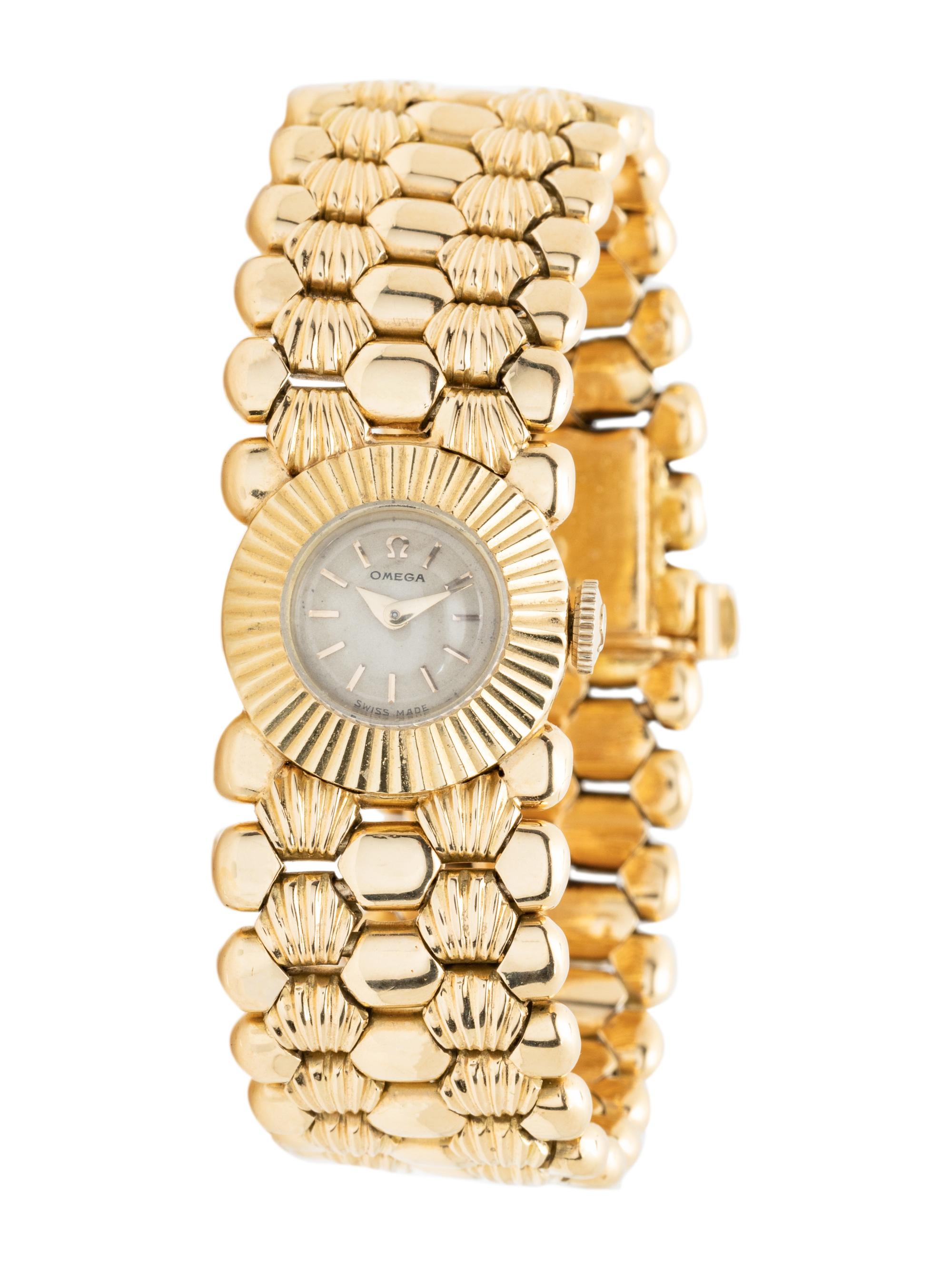 OMEGA, 18K YELLOW GOLD BRACELET WATCH