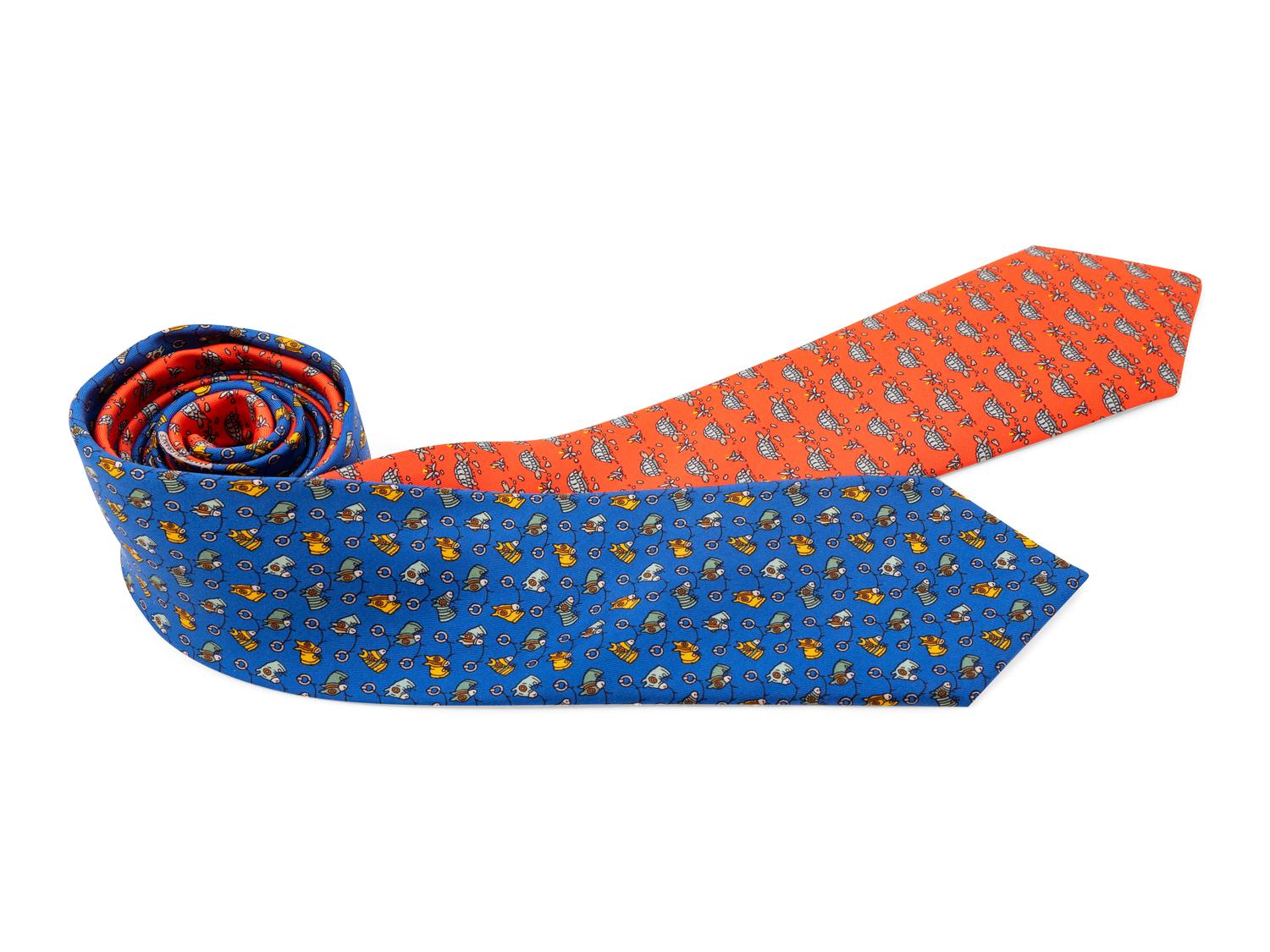 Pair of Hermès Silk Ties