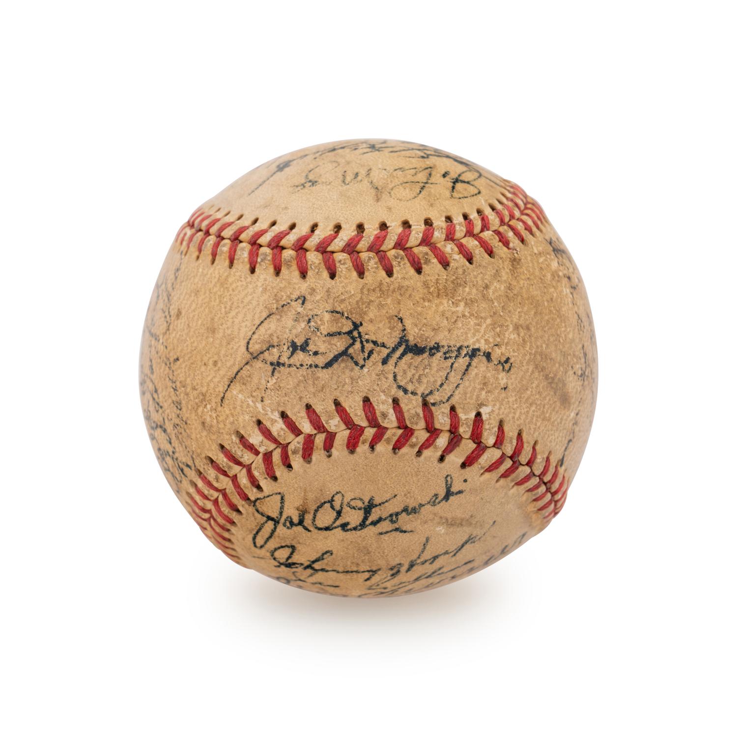 A 1951 World Series Champion New York Yankees Team Signed Autograph Baseball (Beckett Authentication Services) - 27 Signatures