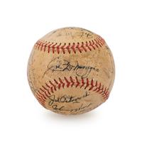 A 1951 World Series Champion New York Yankees Team Signed Autograph Baseball (Beckett Authentication Services) - 27 Signatures