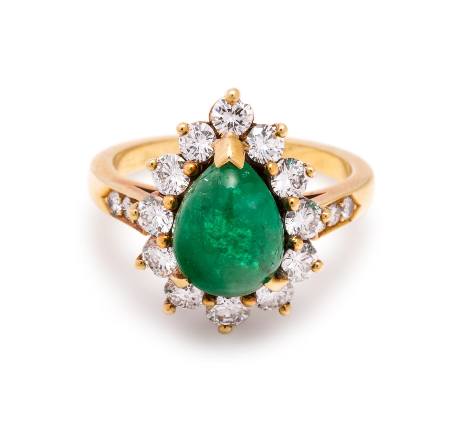 EMERALD AND DIAMOND RING