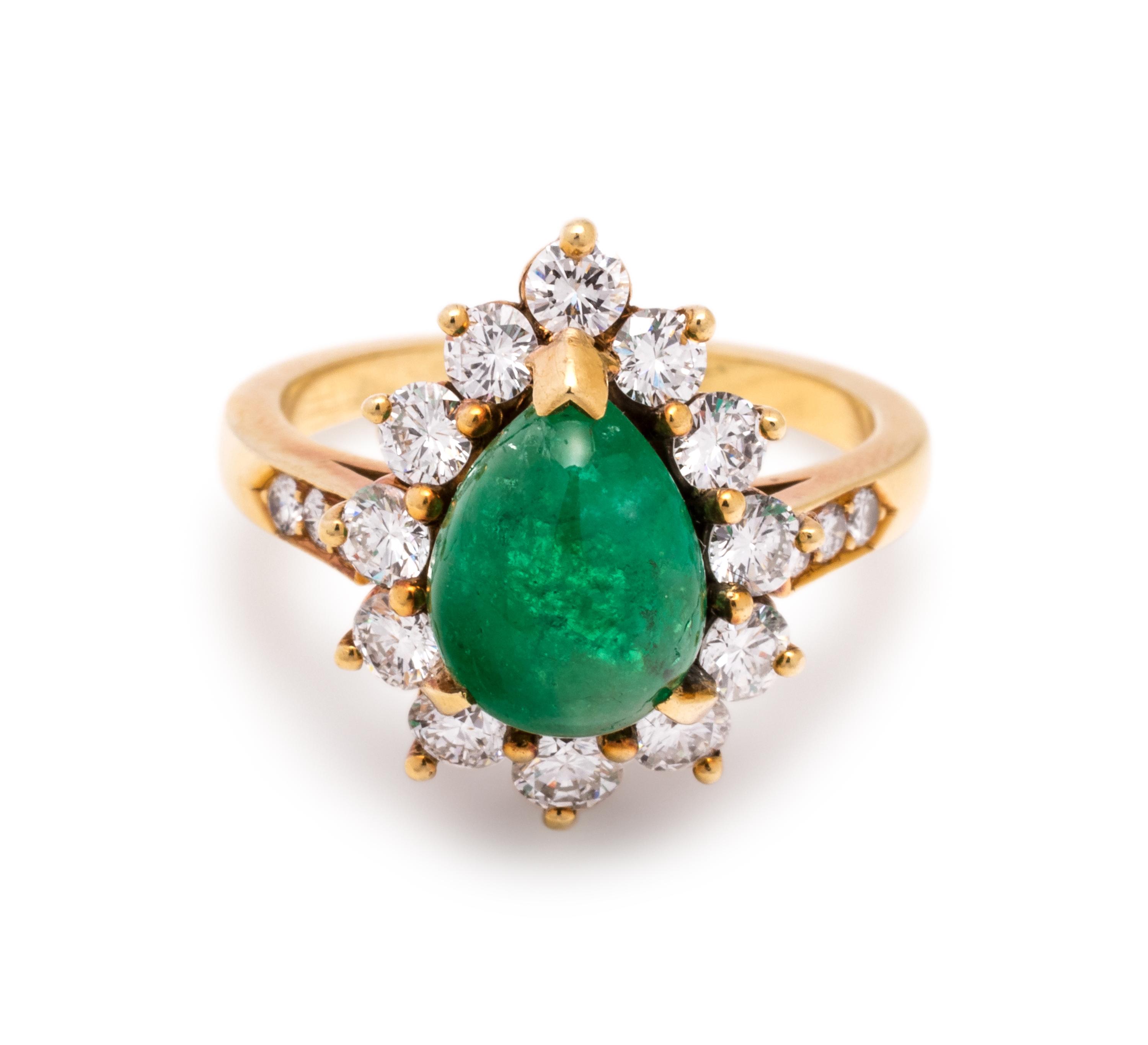 EMERALD AND DIAMOND RING