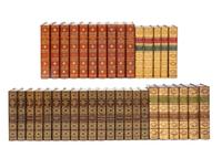 [HISTORY & LITERATURE]. A group of 4 leather-bound works in 37 volumes relating to history and literature, comprising: