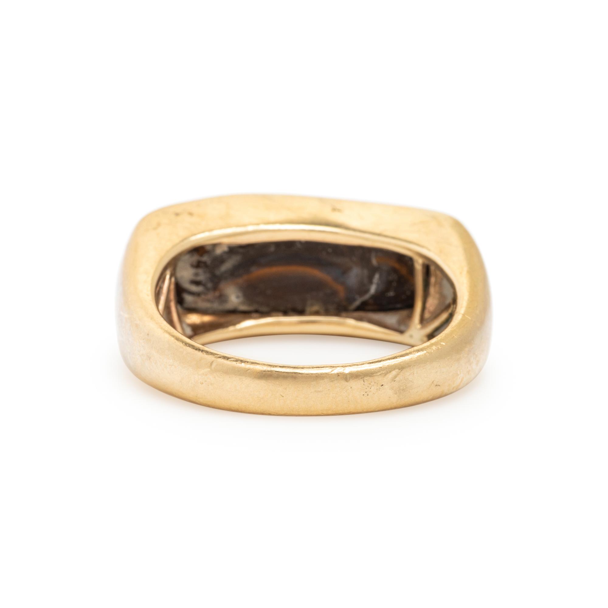 Opal Doublet and Yellow Gold Ring