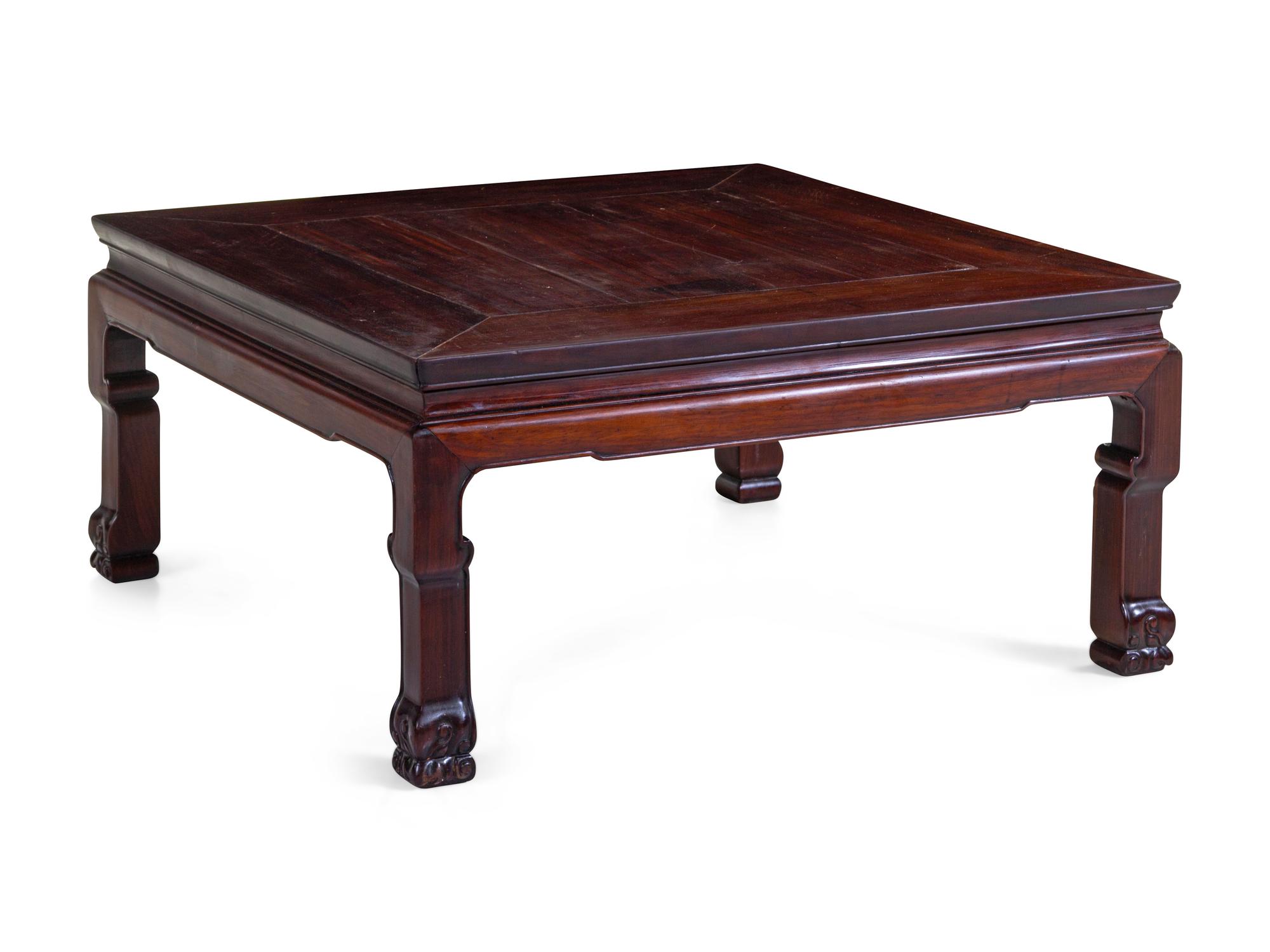 A Hardwood Square Kang Table
